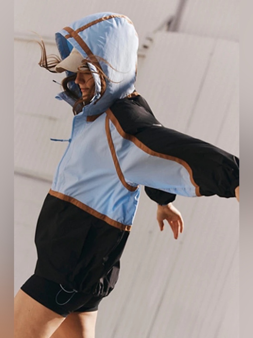 NWT Free people “Like the Wind”colorblock jacket Windbreaker size Small - Picture 3 of 8